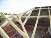 Roof structure on family house